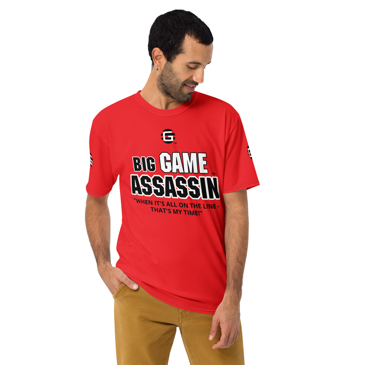 BIG GAME ASSASSIN ® Men's t-shirt (Alizarin).
