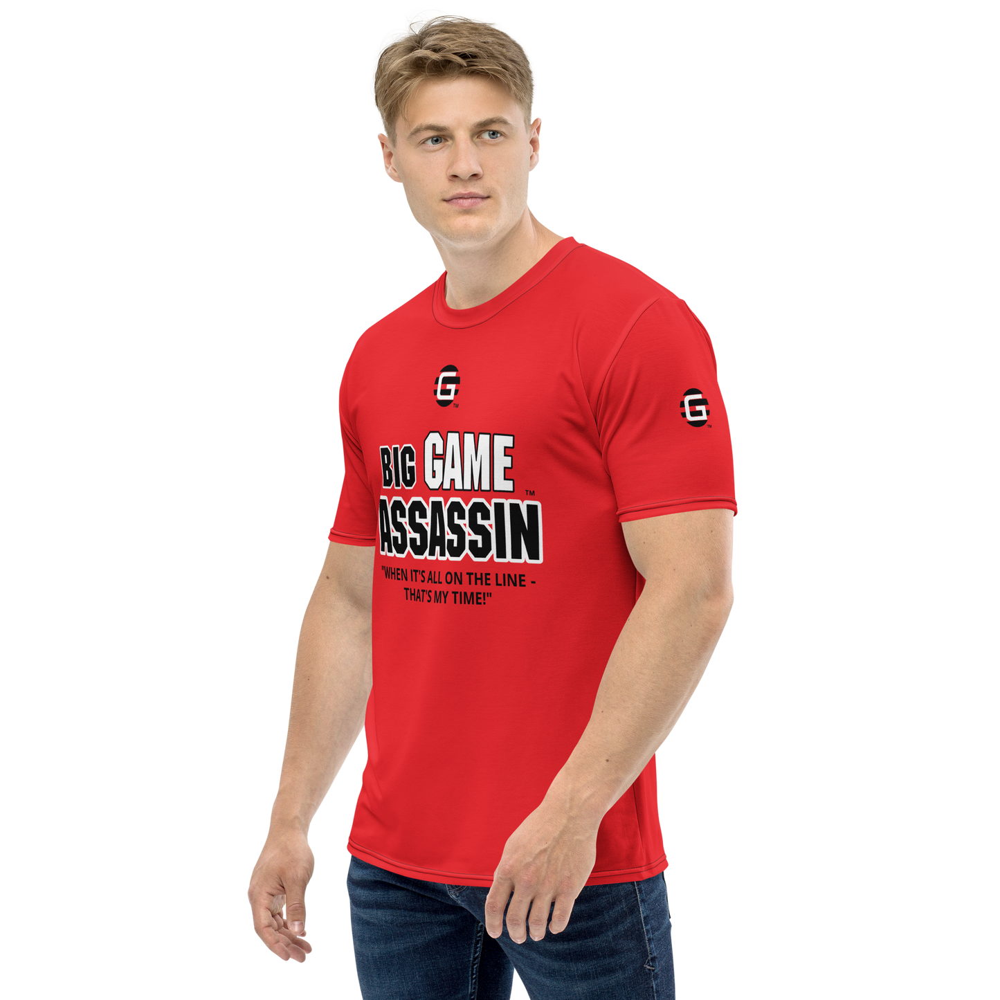 BIG GAME ASSASSIN ® Men's t-shirt (Alizarin).