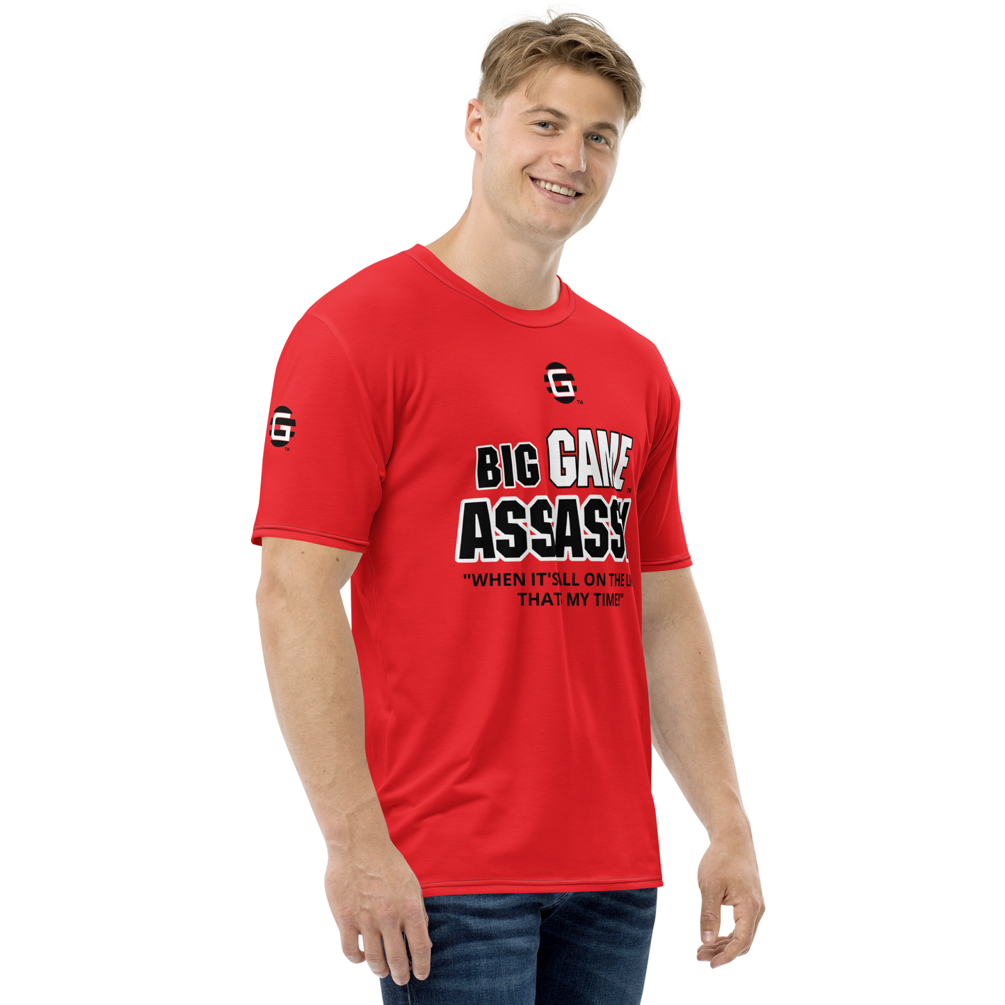 BIG GAME ASSASSIN ® Men's t-shirt (Alizarin).