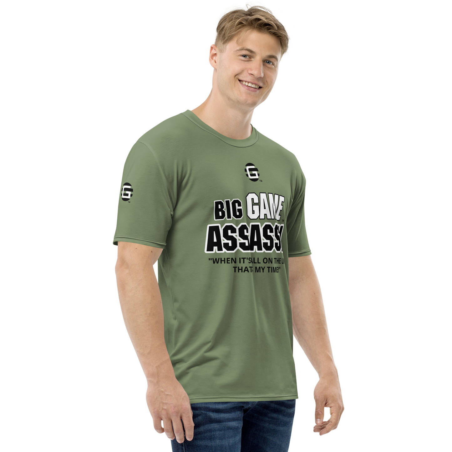 BIG GAME ASSASSIN ® Men's t-shirt (CAMOUFLAGE GREEN).