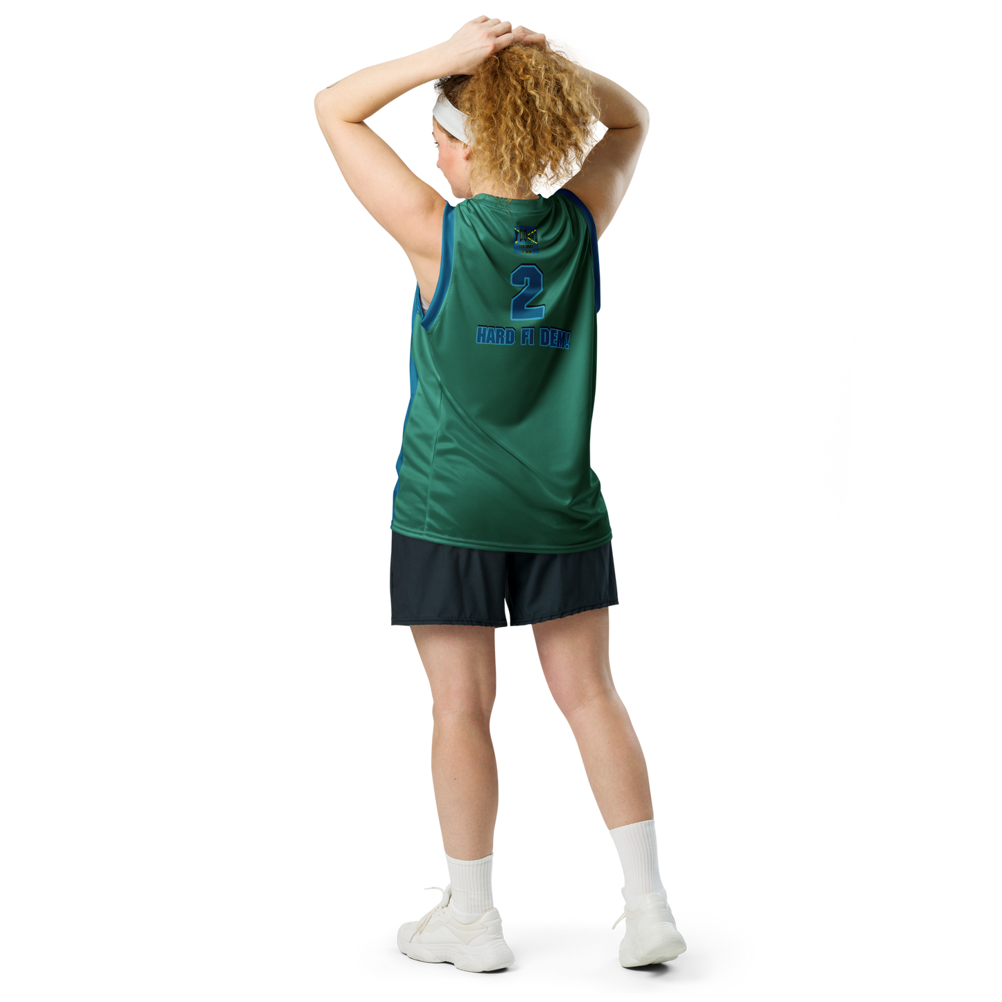 YHARD® "TOO HARD FI DEM" Recycled unisex basketball jersey