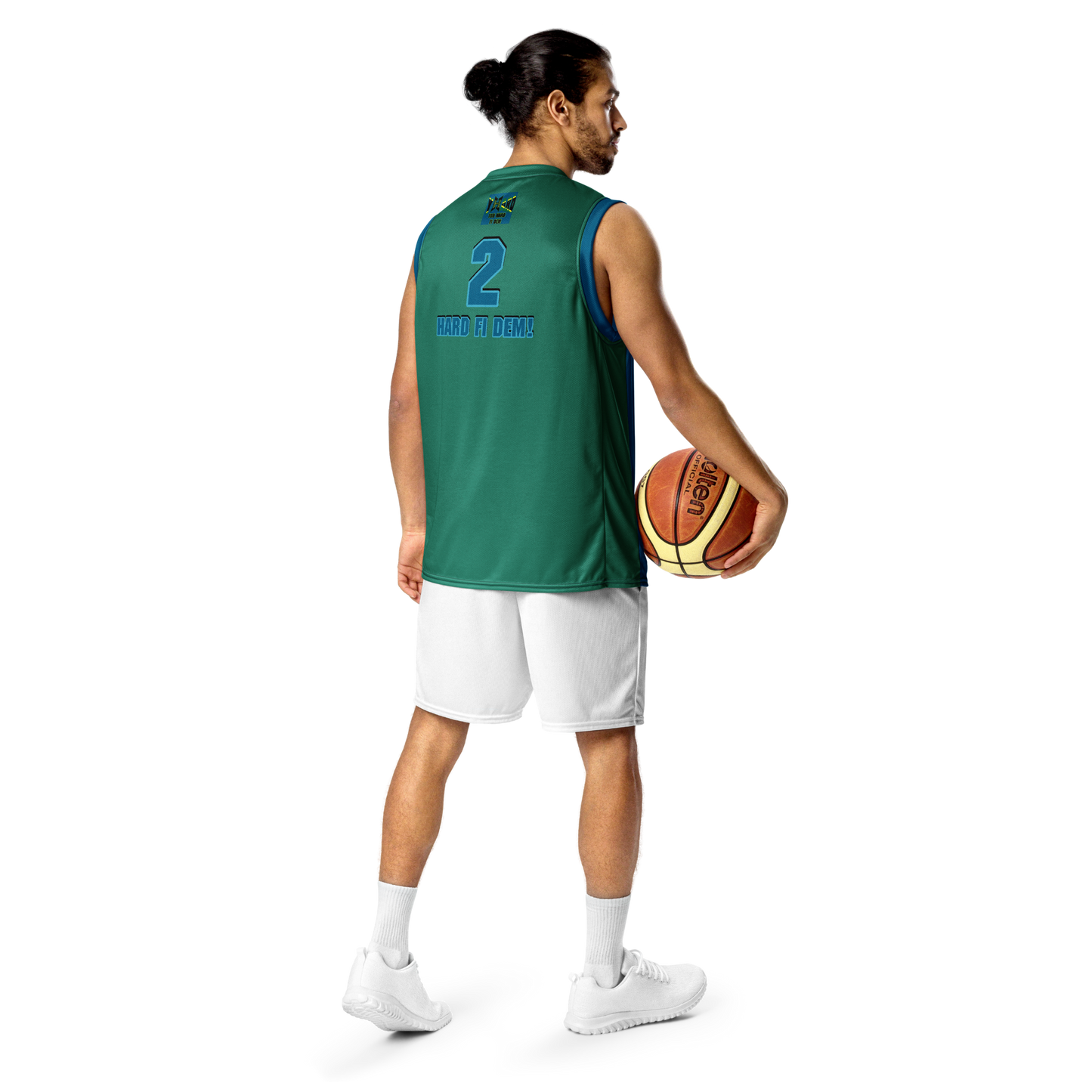 YHARD® "TOO HARD FI DEM" Recycled unisex basketball jersey