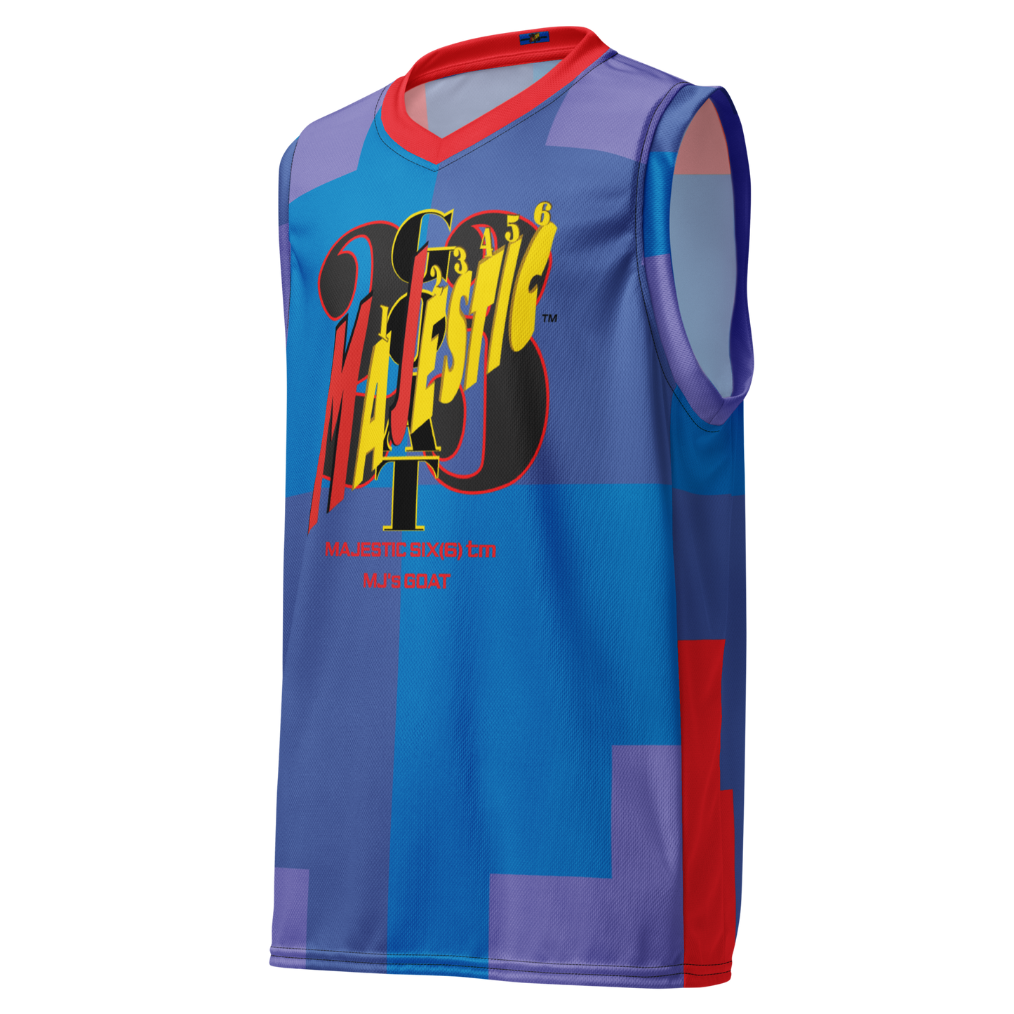 MAJESTIC SIX(6) UNISEX BASKETBALL JERSEY (MJ's GOAT) Mariner, Moody blue, Navy blue,Alizarin.