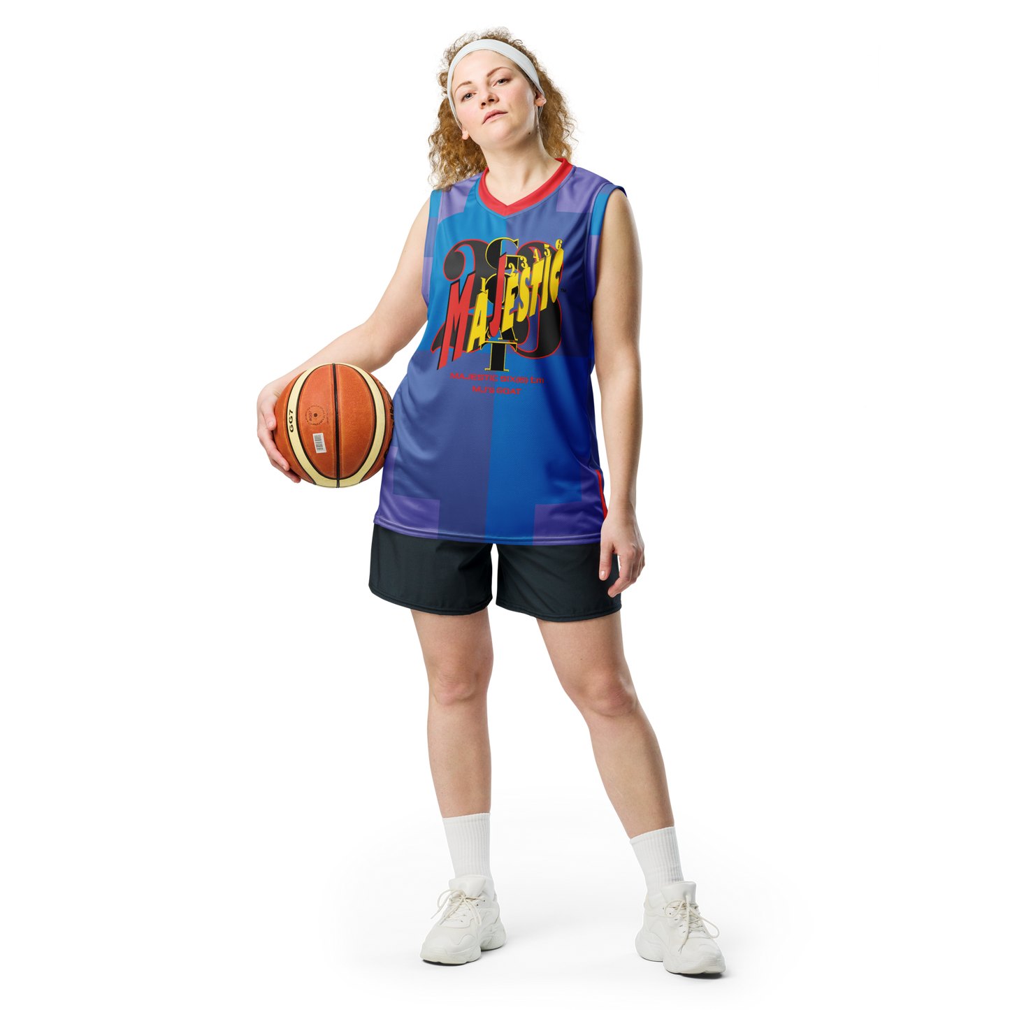MAJESTIC SIX(6) UNISEX BASKETBALL JERSEY (MJ's GOAT) Mariner, Moody blue, Navy blue,Alizarin.