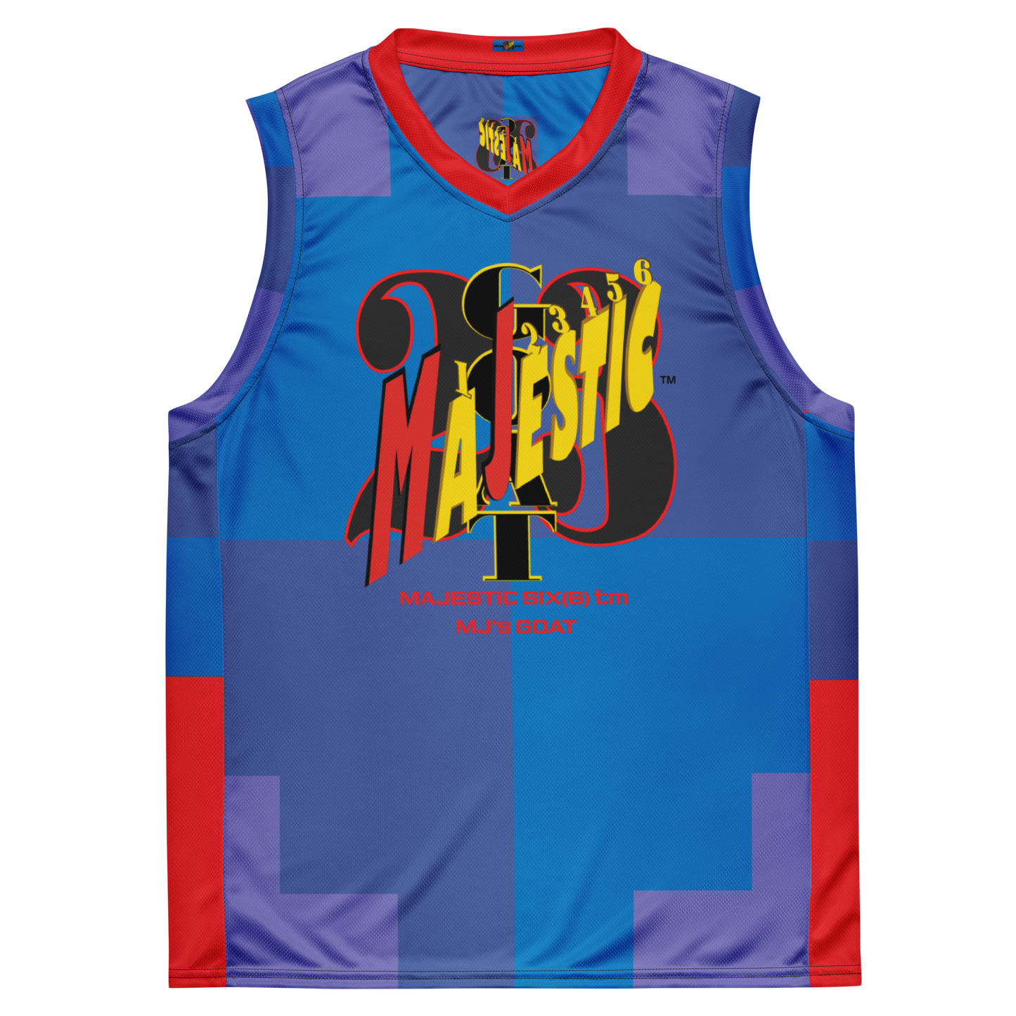 MAJESTIC SIX(6) UNISEX BASKETBALL JERSEY (MJ's GOAT) Mariner, Moody blue, Navy blue,Alizarin.