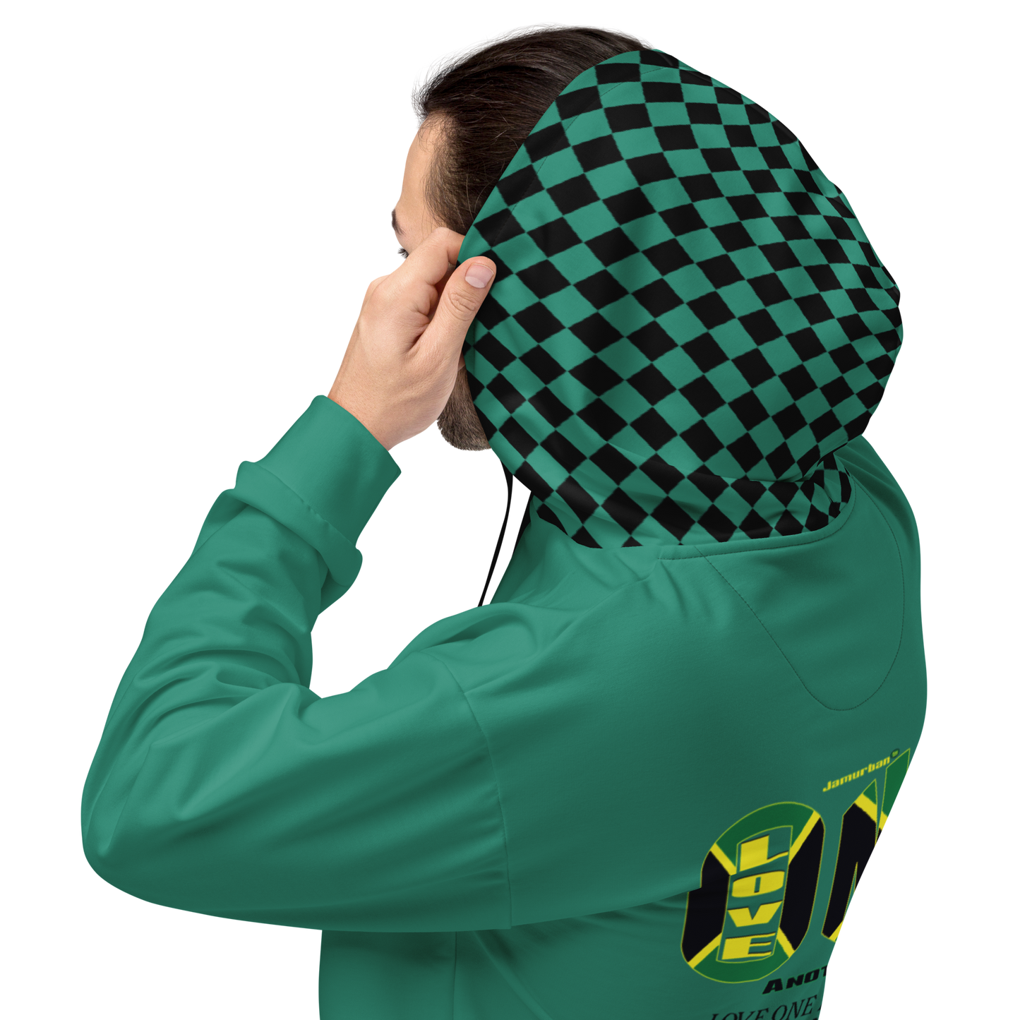 LOAs "LOVE ONE ANOTHER" Unisex Hoodie (ELF GREEN). Sizes XS - 3XL.