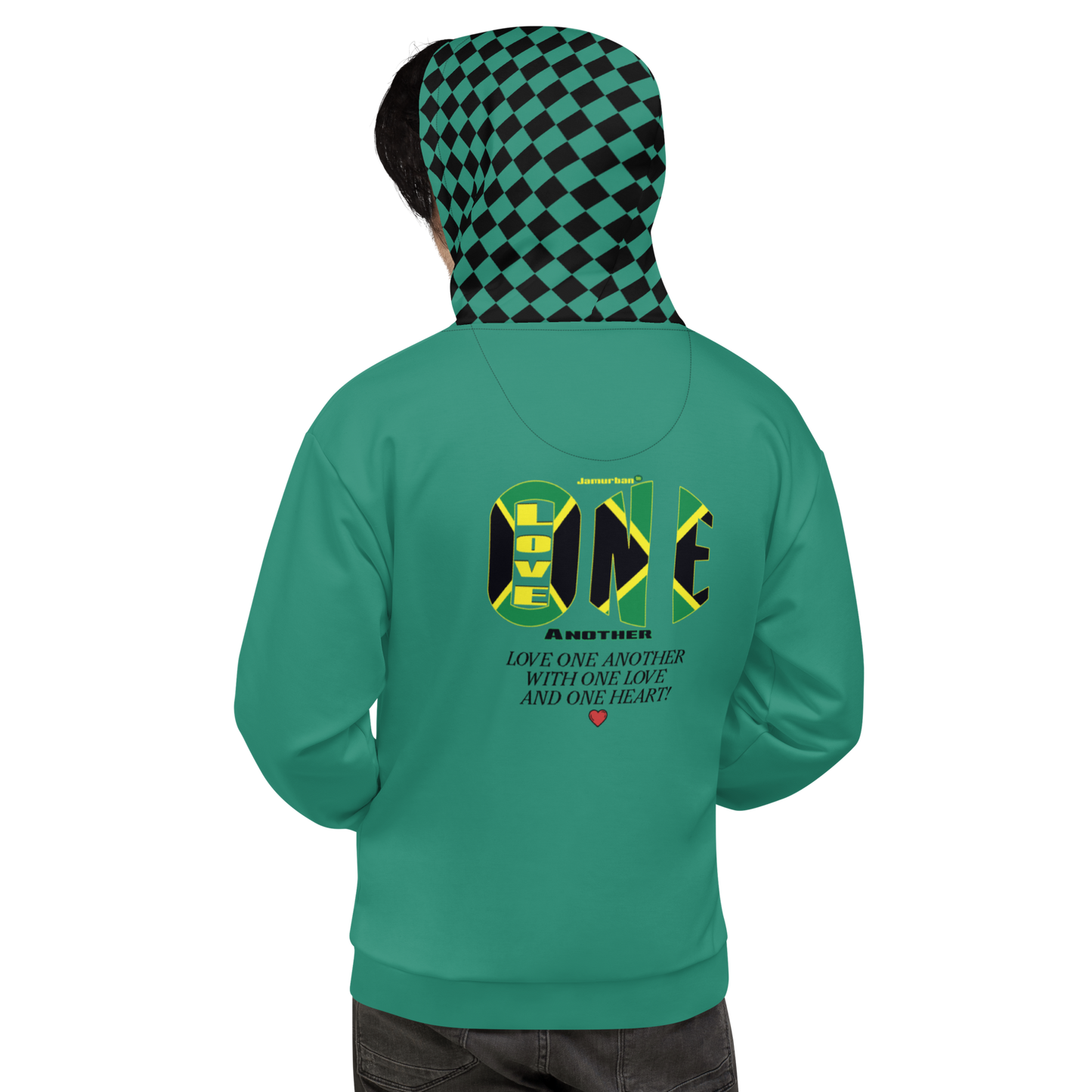 LOAs "LOVE ONE ANOTHER" Unisex Hoodie (ELF GREEN). Sizes XS - 3XL.