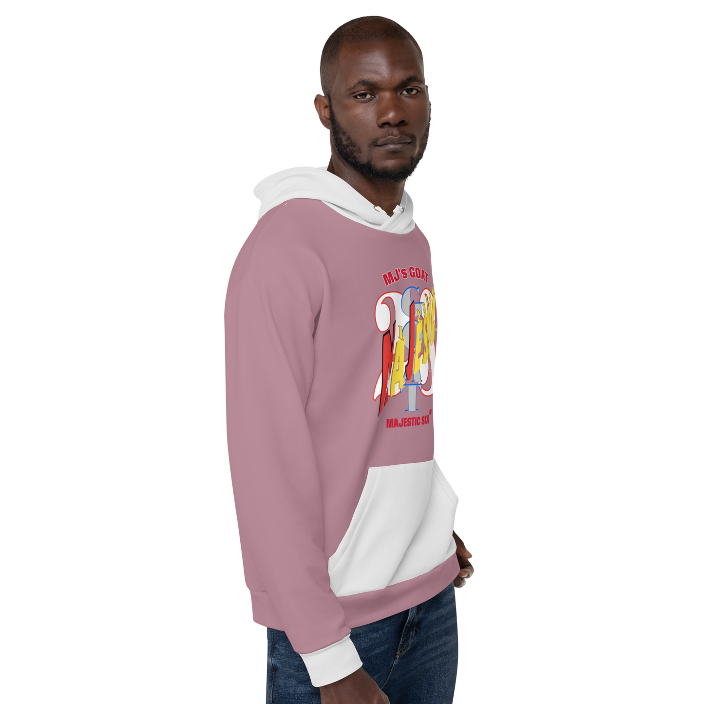 MAJESTIC SIX(6) tm (MJ's GOAT) Unisex Hoodie. Tapestry+Silver