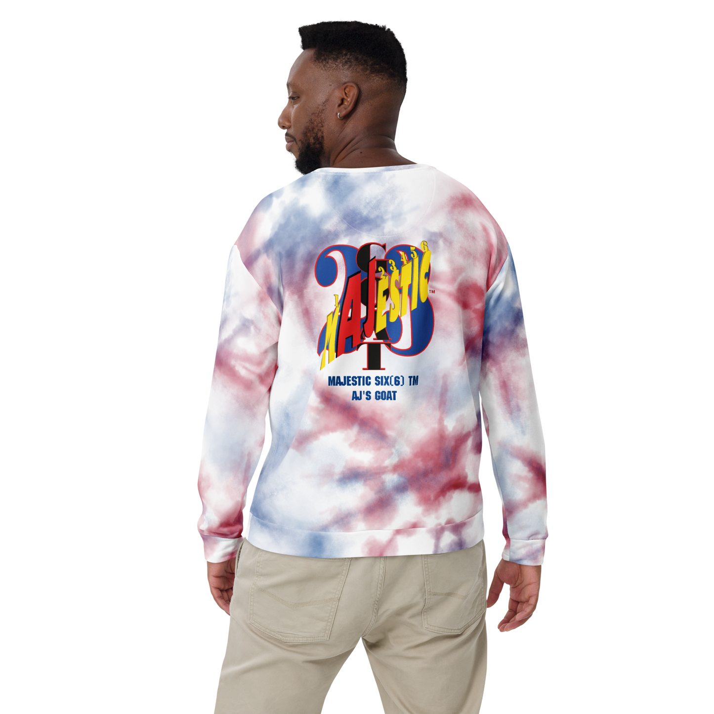 MAJESTIC SIX(6) tm Unisex Sweatshirt (AJ's GOAT). Tie-Dye
