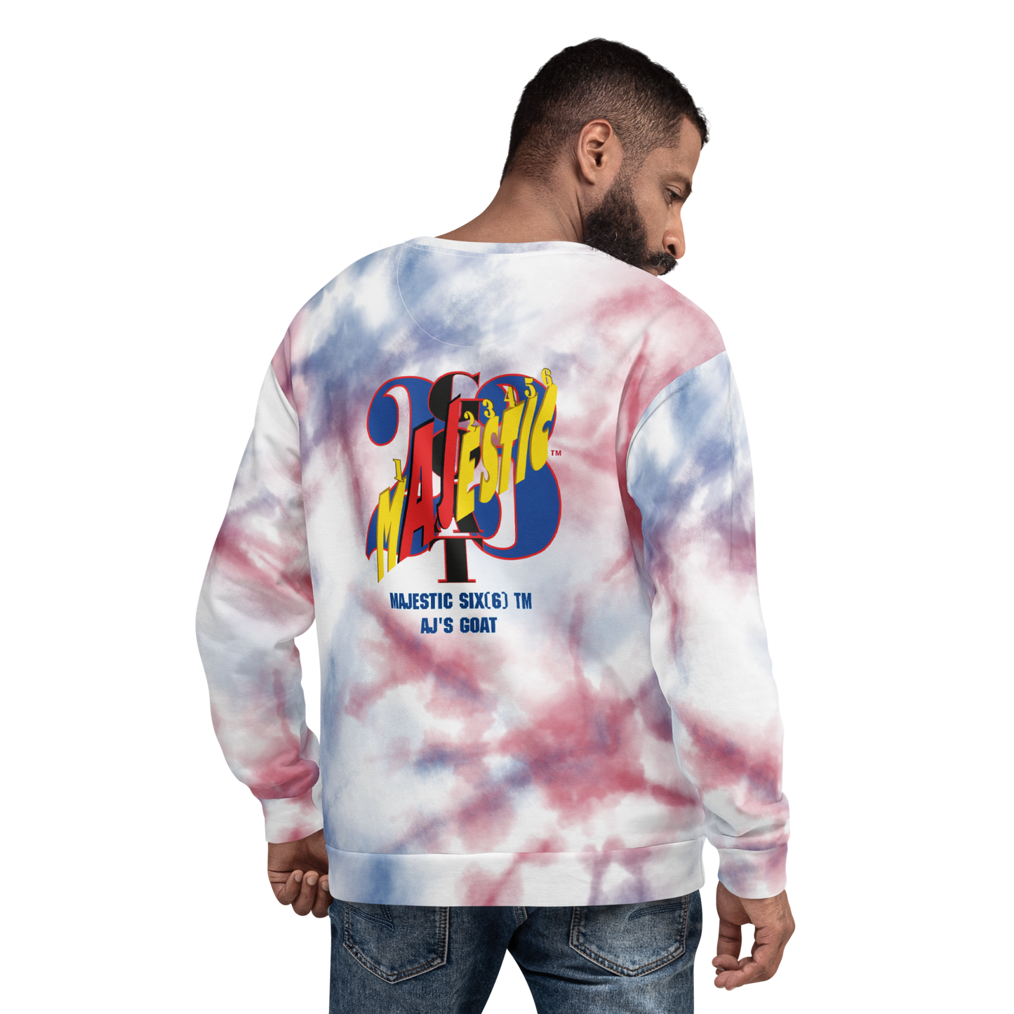 MAJESTIC SIX(6) tm Unisex Sweatshirt (AJ's GOAT). Tie-Dye