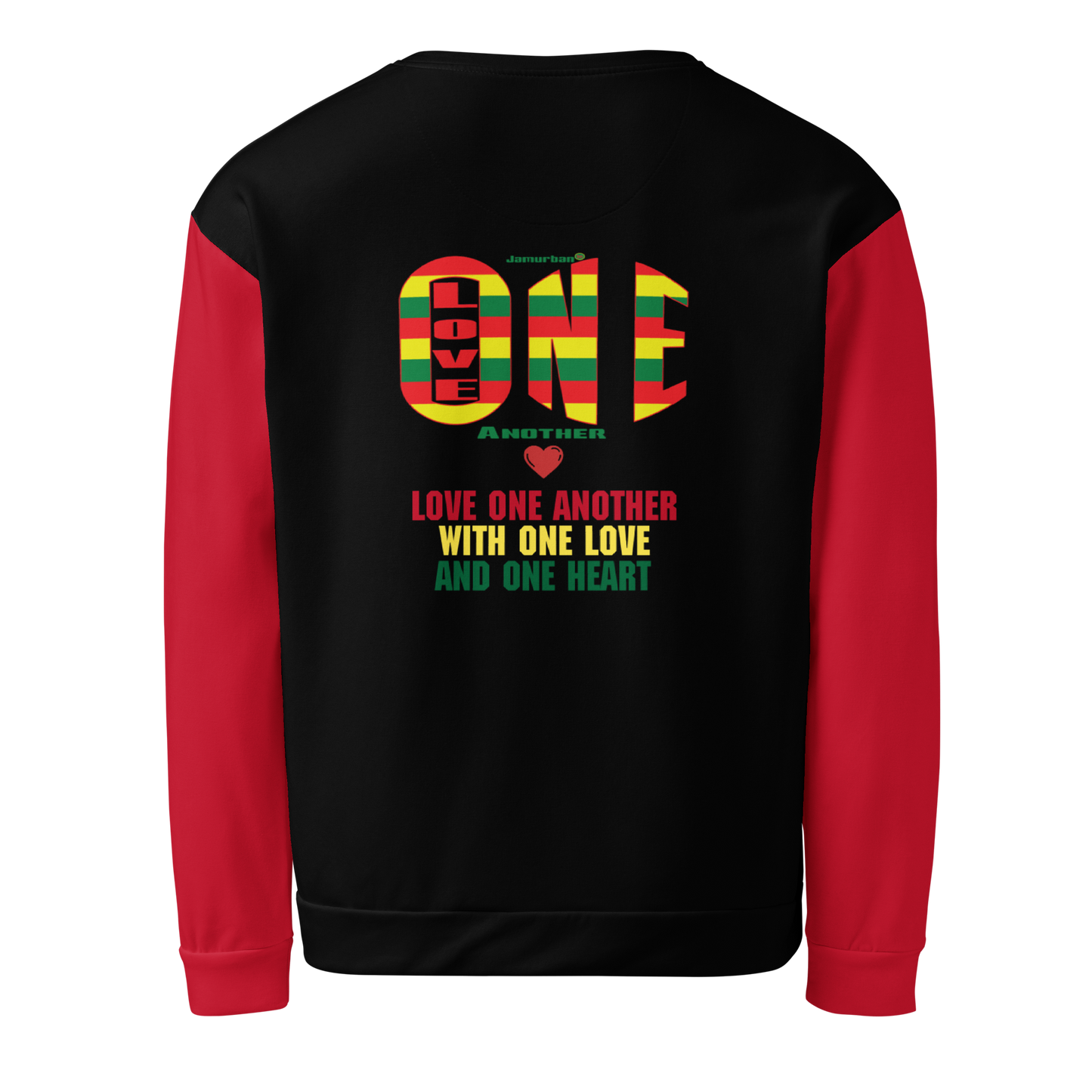 LOA's (Love one Another) Unisex Sweatshirt (black+red)