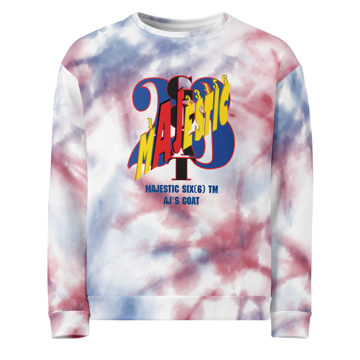 MAJESTIC SIX(6) tm Unisex Sweatshirt (AJ's GOAT). Tie-Dye