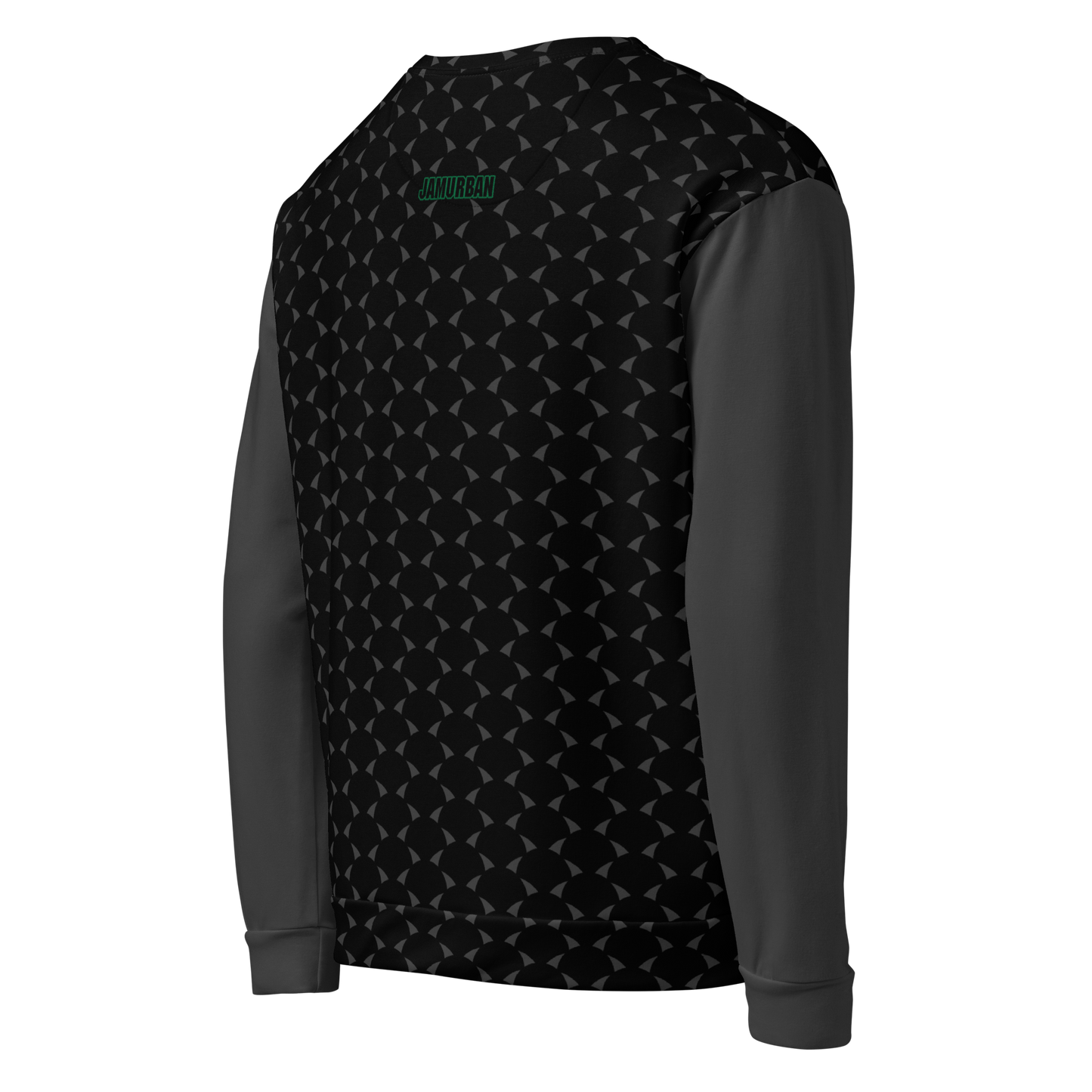 JA's (just awesome) Unisex Sweatshirt. Black+Eclipse