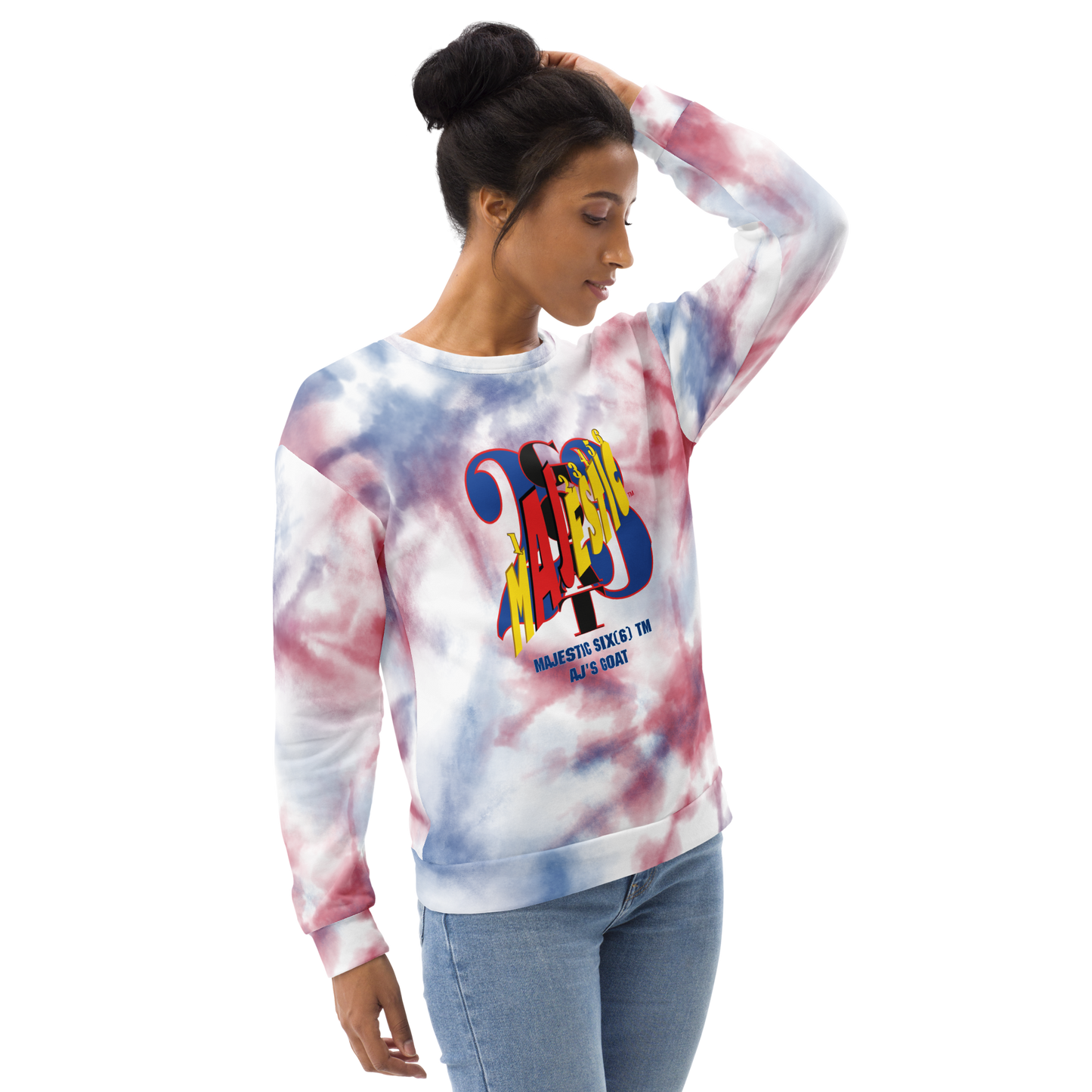 MAJESTIC SIX(6) tm Unisex Sweatshirt (AJ's GOAT). Tie-Dye