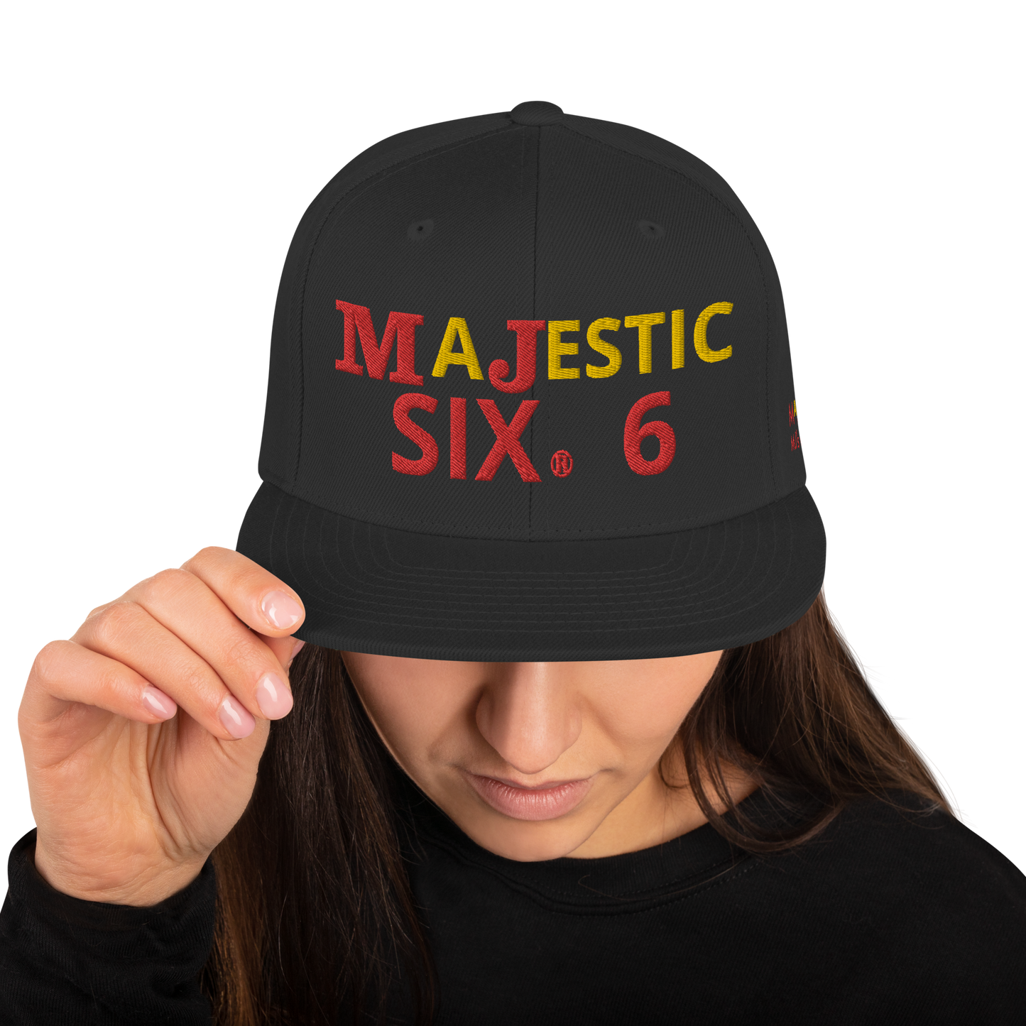 MAJESTIC SIX ® MJ's G.O.A.T - Snapback Hat (royal blue+black+black and silver+black and red and more). One size.