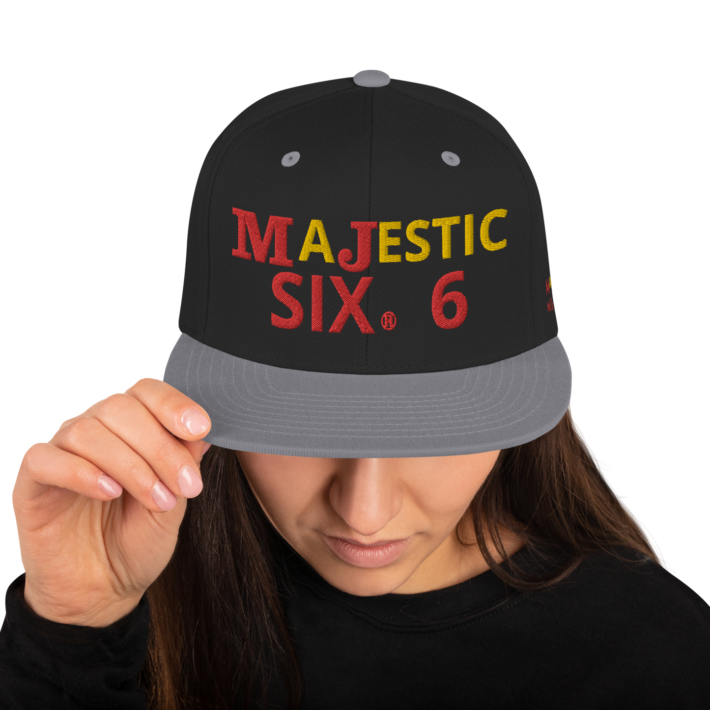 MAJESTIC SIX ® MJ's G.O.A.T - Snapback Hat (royal blue+black+black and silver+black and red and more). One size.