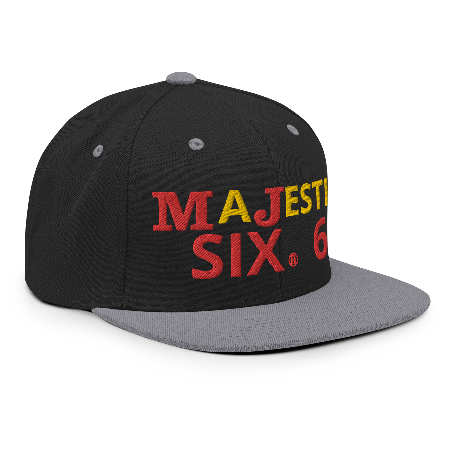 MAJESTIC SIX ® MJ's G.O.A.T - Snapback Hat (royal blue+black+black and silver+black and red and more). One size.