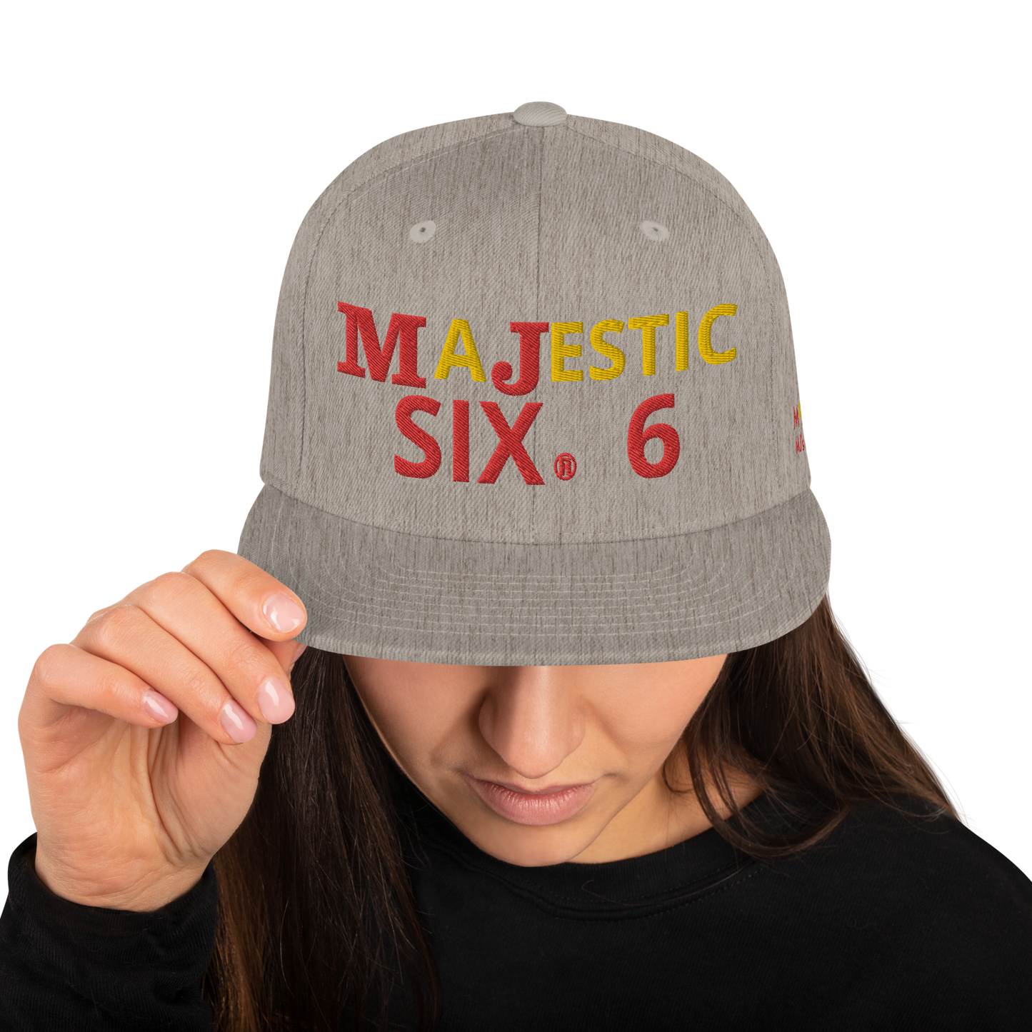 MAJESTIC SIX ® MJ's G.O.A.T - Snapback Hat (royal blue+black+black and silver+black and red and more). One size.