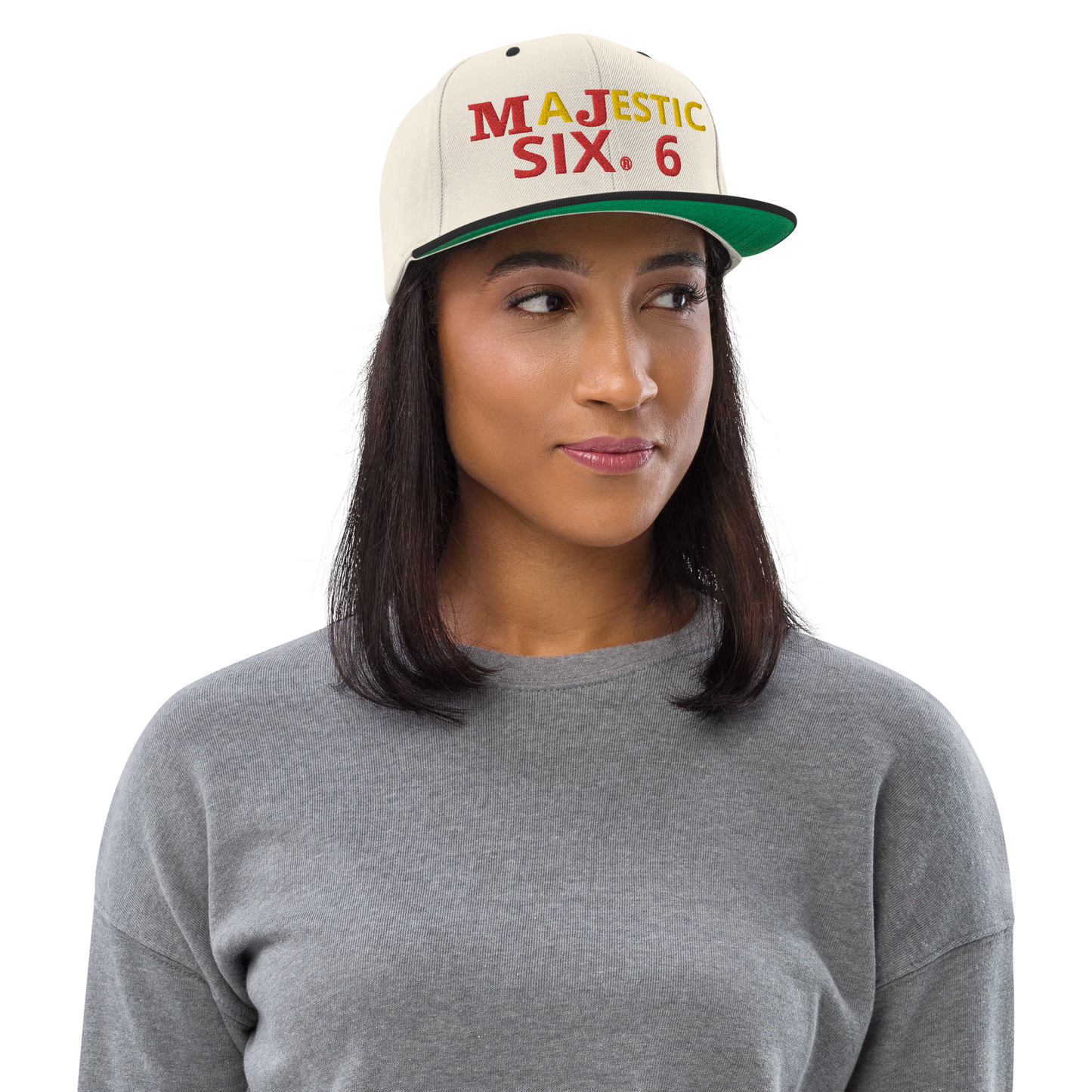 MAJESTIC SIX ® MJ's G.O.A.T - Snapback Hat (royal blue+black+black and silver+black and red and more). One size.