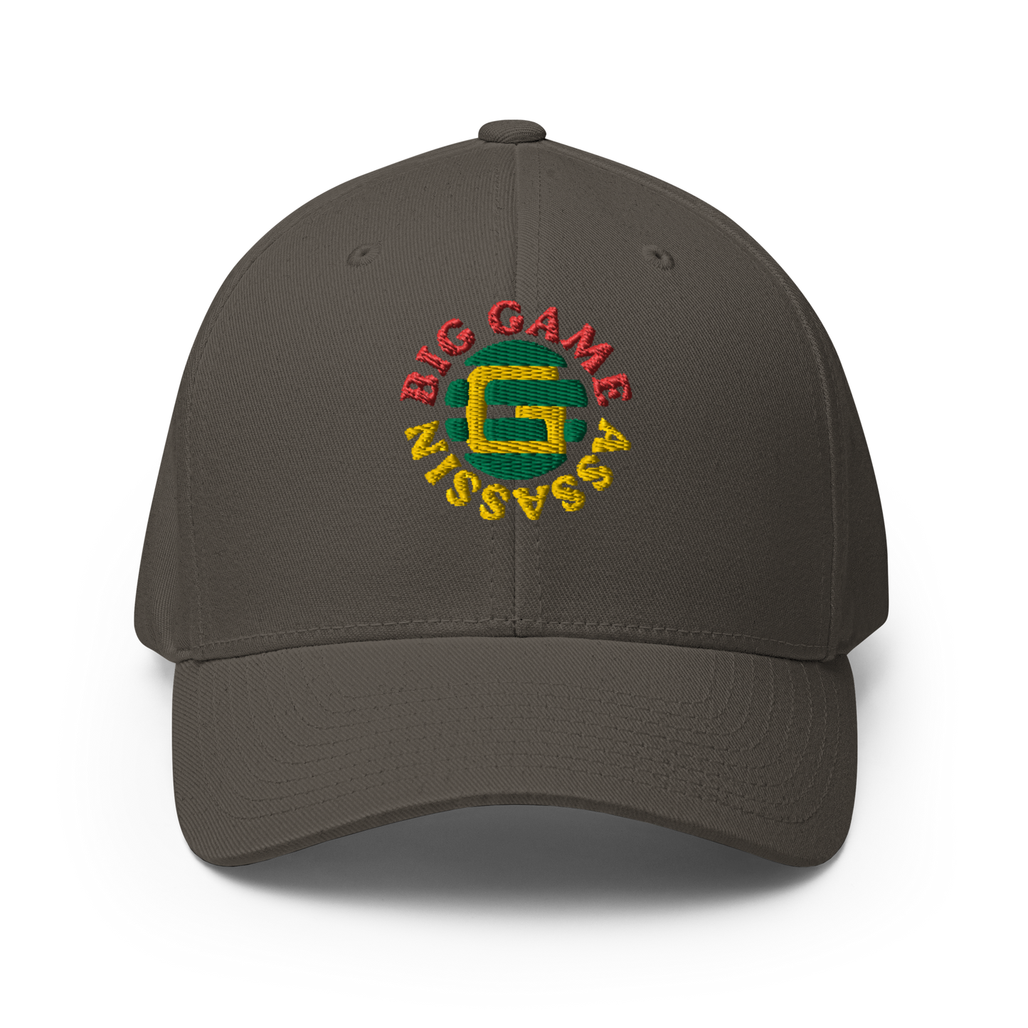 BIG GAME ASSASSIN ® Closed back Cap. Available in Black/Grey/Dark Grey and White. Sizes SM/M and L/XL.