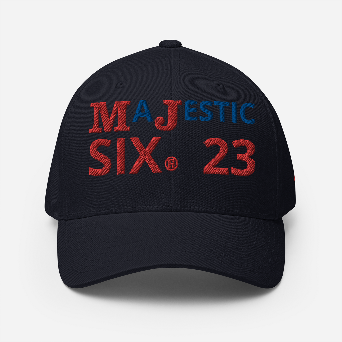MAJESTIC SIX® (23) MJ's G.O.A.T. - CLOSED BACK CAP. SIZES S/M and L/XL. AVAILABLE IN BLACK, WHITE, DARK GREY, GREY AND DARK NAVY.