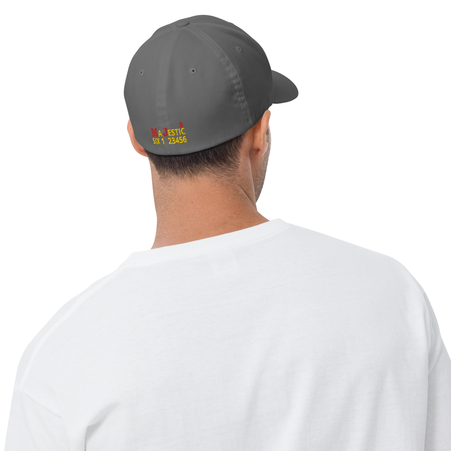 MAJESTIC SIX (6) ® MJ's G.O.A.T - Closed back Twill Cap (black/white/blue/grey) - sizes SM/M and L/XL