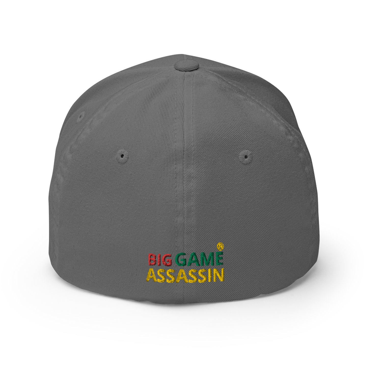 BIG GAME ASSASSIN ® Closed back Cap. Available in Black/Grey/Dark Grey and White. Sizes SM/M and L/XL.
