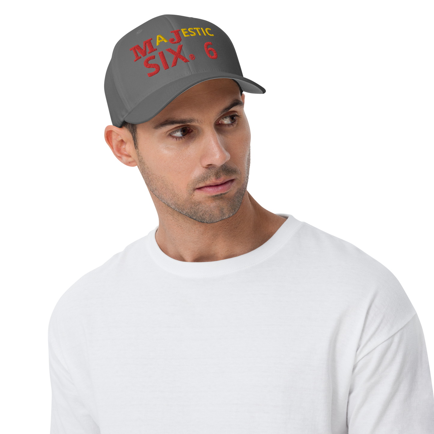 MAJESTIC SIX (6) ® MJ's G.O.A.T - Closed back Twill Cap (black/white/blue/grey) - sizes SM/M and L/XL