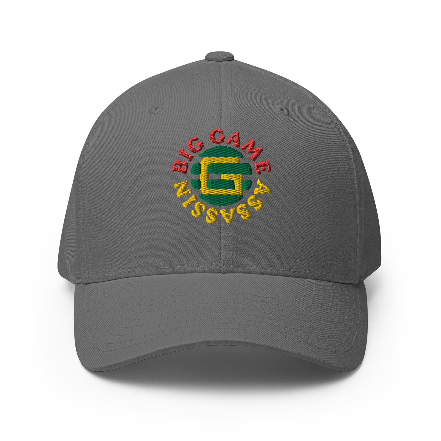 BIG GAME ASSASSIN ® Closed back Cap. Available in Black/Grey/Dark Grey and White. Sizes SM/M and L/XL.