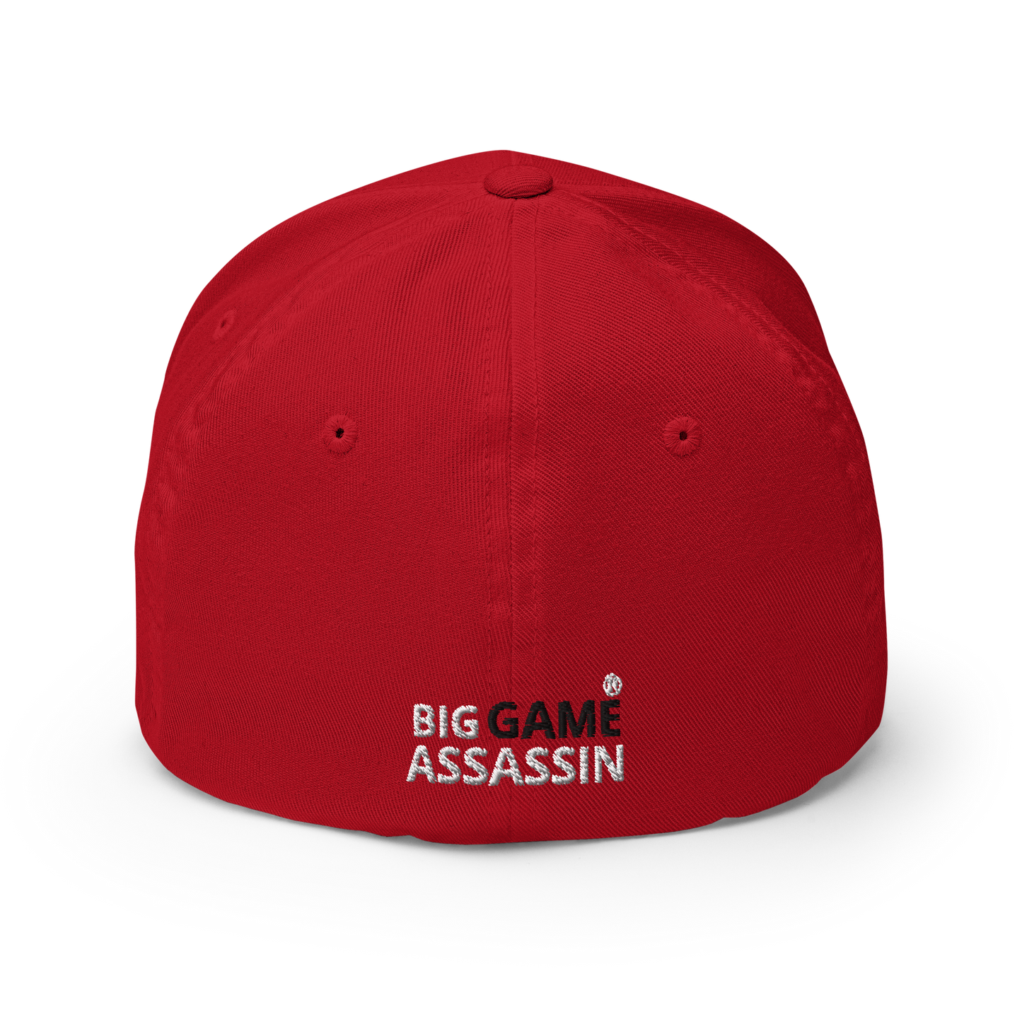 BIG GAME ASSASSIN ® Closed back Cap. Available in Red and Grey (black+white logo). Sizes S/M and L/XL.