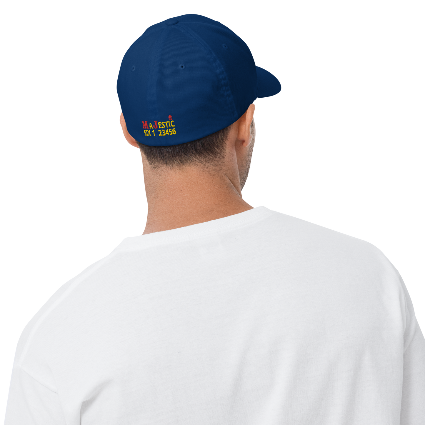 MAJESTIC SIX (6) ® MJ's G.O.A.T - Closed back Twill Cap (black/white/blue/grey) - sizes SM/M and L/XL