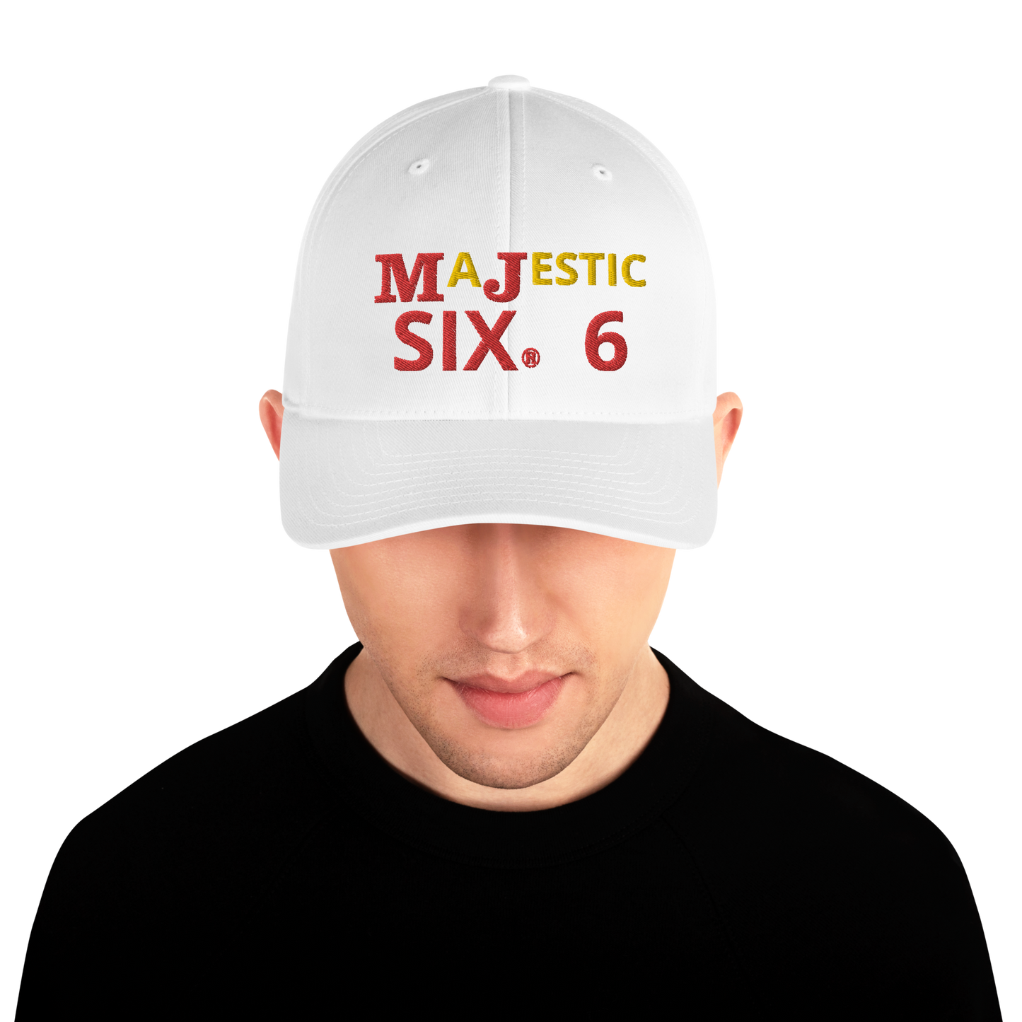 MAJESTIC SIX (6) ® MJ's G.O.A.T - Closed back Twill Cap (black/white/blue/grey) - sizes SM/M and L/XL