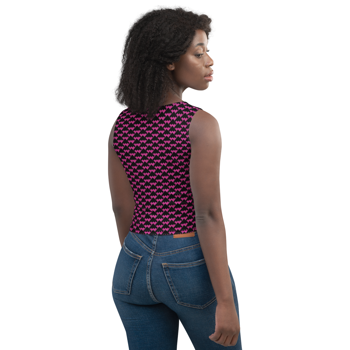JAMURBAN "HIT MY PEAK" Crop Top (medium red violet+black)