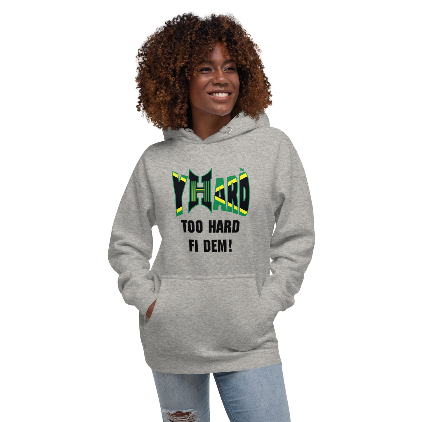 YHARD "TOO HARD FI DEM" Unisex Hoodie (DTG PRINT))