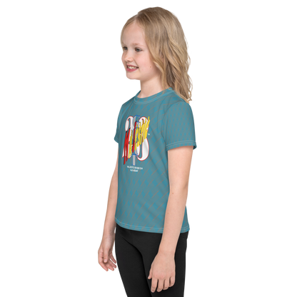 MAJESTIC SIX(6) tm (MJ's G.O.A.T) Unisex Kids crew neck t-shirt. Kids/Youth (Gothic+Blue).