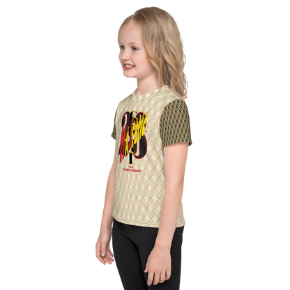 MAJESTIC SIX(6) tm (MJ's G.O.A.T) Unisex Kids crew neck t-shirt. Kids/Youth (White+New Orleans with Black and New Orleans sleeves). Free shipping available to customers from the UK and Europe. Free shipping also to the USA (£100 minimum spend).