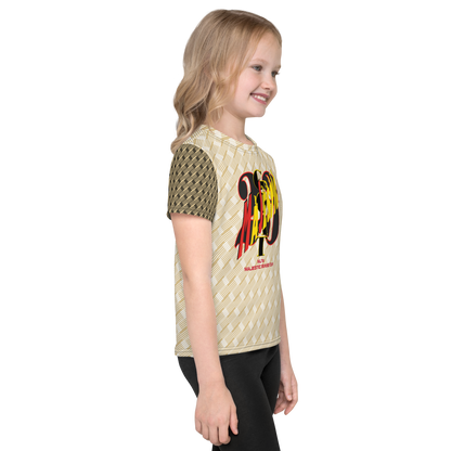 MAJESTIC SIX(6) tm (MJ's G.O.A.T) Unisex Kids crew neck t-shirt. Kids/Youth (White+New Orleans with Black and New Orleans sleeves). Free shipping available to customers from the UK and Europe. Free shipping also to the USA (£100 minimum spend).