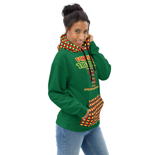 FOREVER TRENDING (FT) Unisex Hoodie (Red, Green and Yellow Hood and Pocket)