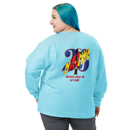 MAJESTIC SIX(6) tm Unisex Sweatshirt (AJ's GOAT - Blizzard blue)