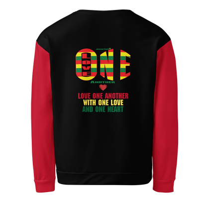 LOA's (Love one Another) Unisex Sweatshirt (black+red)