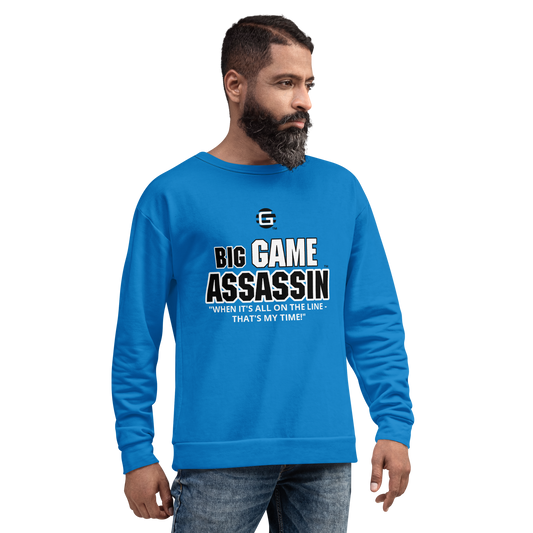 BIG GAME ASSASSIN ® Unisex Sweatshirt. Navy blue.
