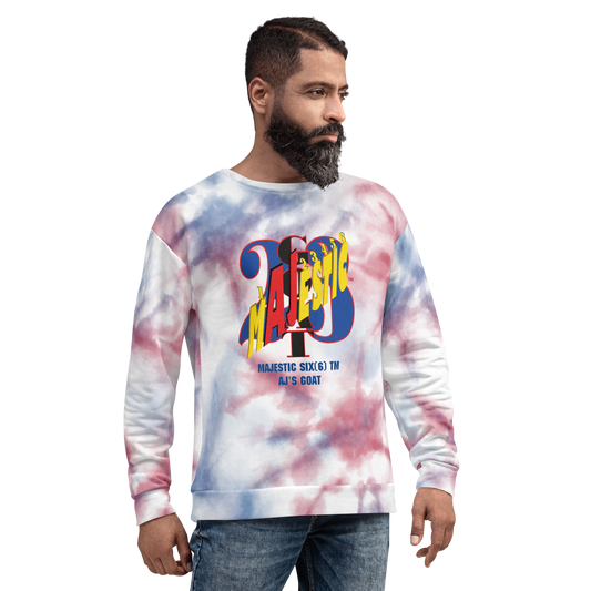 MAJESTIC SIX(6) tm Unisex Sweatshirt (AJ's GOAT). Tie-Dye