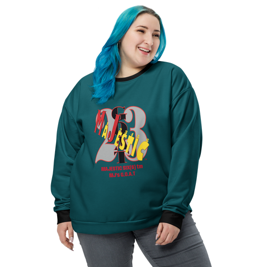 MAJESTIC SIX(6) tm Unisex Sweatshirt (MJ's GOAT). SHERPA BLUE