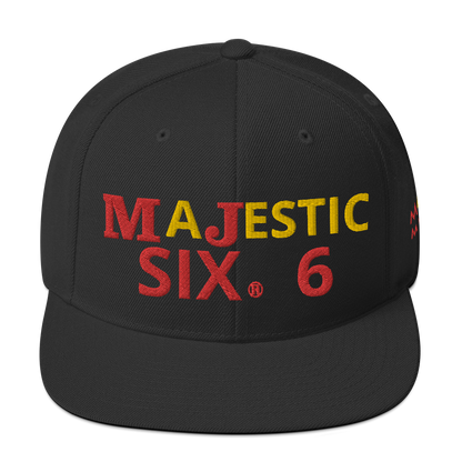 MAJESTIC SIX ® MJ's G.O.A.T - Snapback Hat (royal blue+black+black and silver+black and red and more). One size.