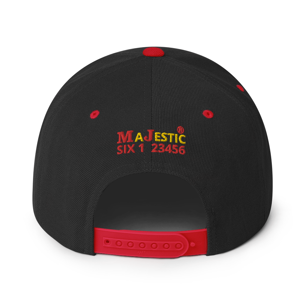 MAJESTIC SIX ® MJ's G.O.A.T - Snapback Hat (royal blue+black+black and silver+black and red and more). One size.