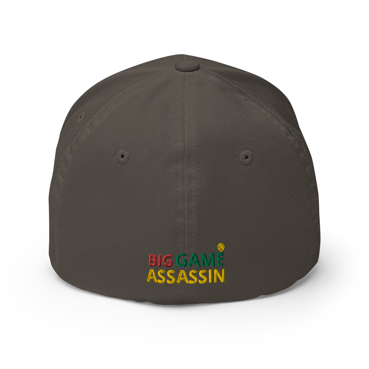 BIG GAME ASSASSIN ® Closed back Cap. Available in Black/Grey/Dark Grey and White. Sizes SM/M and L/XL.