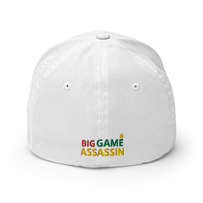 BIG GAME ASSASSIN ® Closed back Cap. Available in Black/Grey/Dark Grey and White. Sizes SM/M and L/XL.