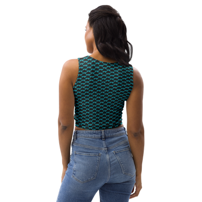 JAMURBAN "HIT MY PEAK" Crop Top (eastern blue+black)