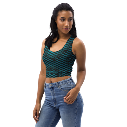 JAMURBAN "HIT MY PEAK" Crop Top (eastern blue+black)