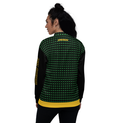 JA's (JUST AWESOME) Lightweight Unisex Bomber Jacket (Sea Green+Black+Yellow)